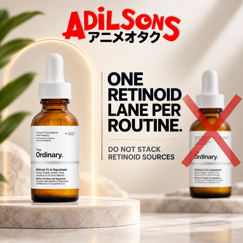 The Ordinary Retinol 1% in Squalane 30ml sales creative: One Retinoid Lane Per Routine.