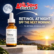 The Ordinary Retinol 1% in Squalane 30ml sales creative: Retinol At Night. Spf The Next Morning.