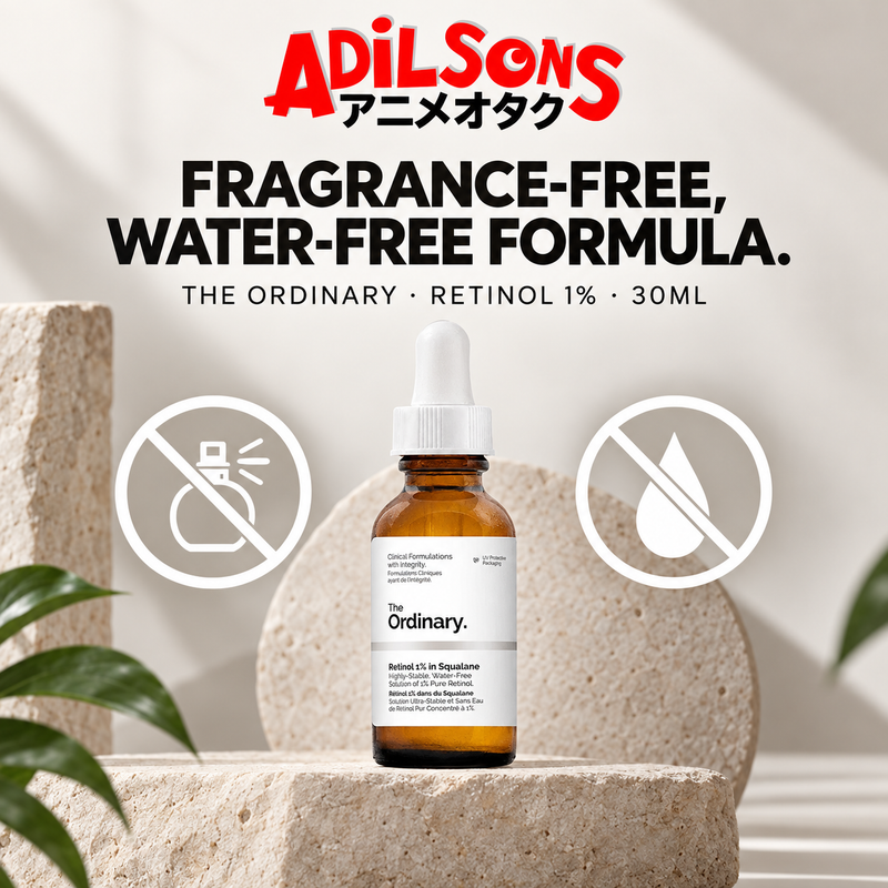The Ordinary Retinol 1% in Squalane 30ml sales creative: Fragrance-Free, Water-Free Formula.
