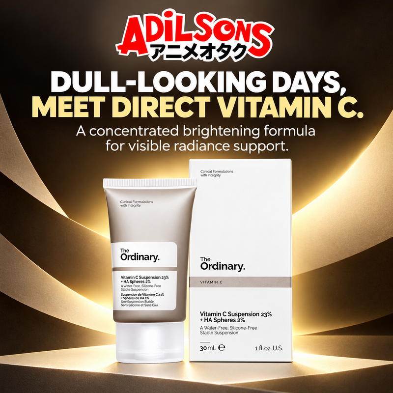 The Ordinary Vitamin C Suspension 23% + HA Spheres 2% ad: DULL-LOOKING DAYS, MEET DIRECT VITAMIN C.