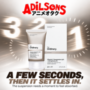 The Ordinary Vitamin C Suspension 23% + HA Spheres 2% 30ml ad: A FEW SECONDS, THEN IT SETTLES IN.