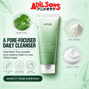 Adilsons creative for Anua Heartleaf Quercetinol Pore Deep Cleansing Foam 150ml — A PORE-FOCUSED DAILY CLEANSER