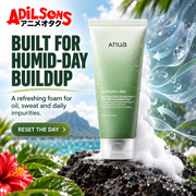 Adilsons creative for Anua Heartleaf Quercetinol Pore Deep Cleansing Foam 150ml — BUILT FOR HUMID-DAY BUILDUP