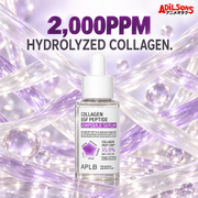 Adilsons creative for APLB Collagen EGF Peptide Ampoule Serum 40ml — 2,000PPM HYDROLYZED COLLAGEN.