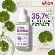 Adilsons creative for APLB Collagen EGF Peptide Ampoule Serum 40ml — 35.7% CENTELLA EXTRACT.