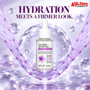 Adilsons creative for APLB Collagen EGF Peptide Ampoule Serum 40ml — HYDRATION MEETS A FIRMER LOOK.