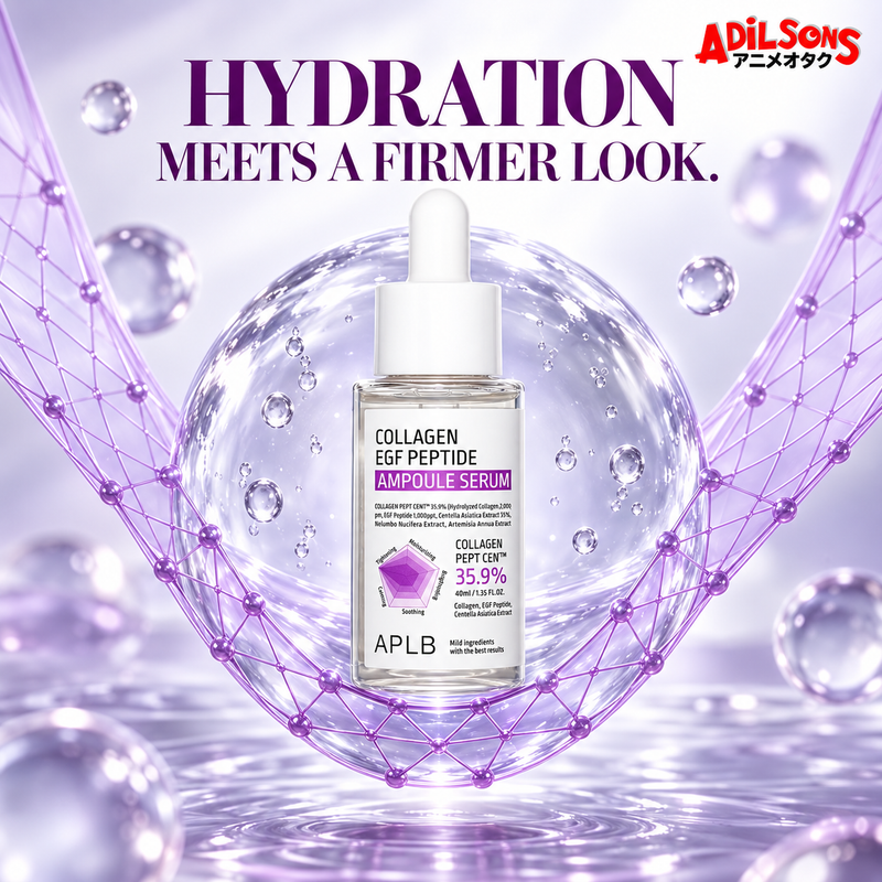 Adilsons creative for APLB Collagen EGF Peptide Ampoule Serum 40ml — HYDRATION MEETS A FIRMER LOOK.