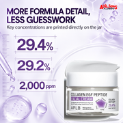 APLB Collagen EGF Peptide Facial Cream 55ml ad — Printed formula transparency