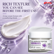 APLB Collagen EGF Peptide Facial Cream 55ml ad — Visible rich texture