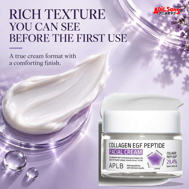 APLB Collagen EGF Peptide Facial Cream 55ml ad — Visible rich texture