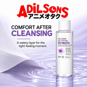 Adilsons Beauty APLB Collagen EGF Peptide Facial Toner 160ml ad: COMFORT AFTER CLEANSING / A watery layer for the tight-feeling moment.