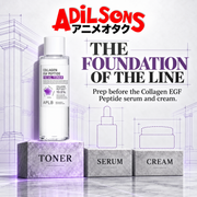Adilsons Beauty APLB Collagen EGF Peptide Facial Toner 160ml ad: THE FOUNDATION OF THE LINE / Prep before the Collagen EGF Peptide serum and cream.