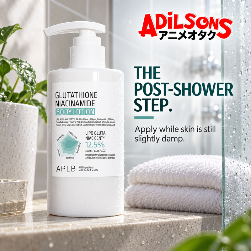 APLB Glutathione Niacinamide Body Lotion 300ml sales creative: The Post-Shower Step.