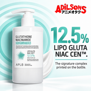 APLB Glutathione Niacinamide Body Lotion 300ml sales creative: 12.5% Lipo Gluta Niac Cen™.