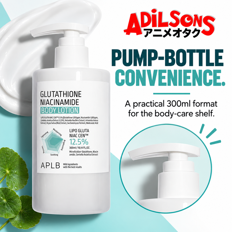 APLB Glutathione Niacinamide Body Lotion 300ml sales creative: Pump-Bottle Convenience.