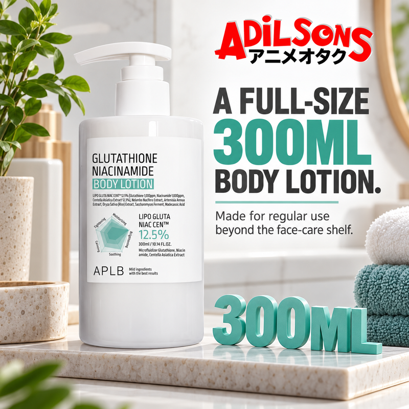 APLB Glutathione Niacinamide Body Lotion 300ml sales creative: A Full-Size 300Ml Body Lotion.
