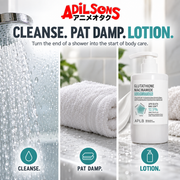APLB Glutathione Niacinamide Body Lotion 300ml sales creative: Cleanse. Pat Damp. Lotion.