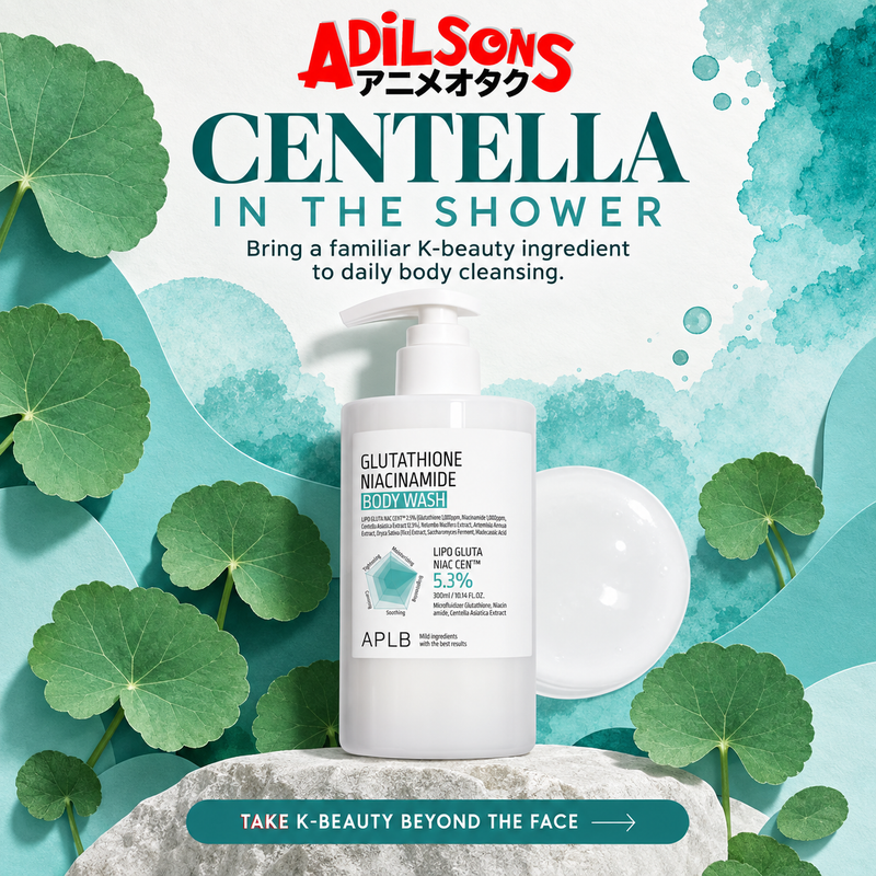 Adilsons creative for APLB Glutathione Niacinamide Body Wash 300ml — CENTELLA IN THE SHOWER