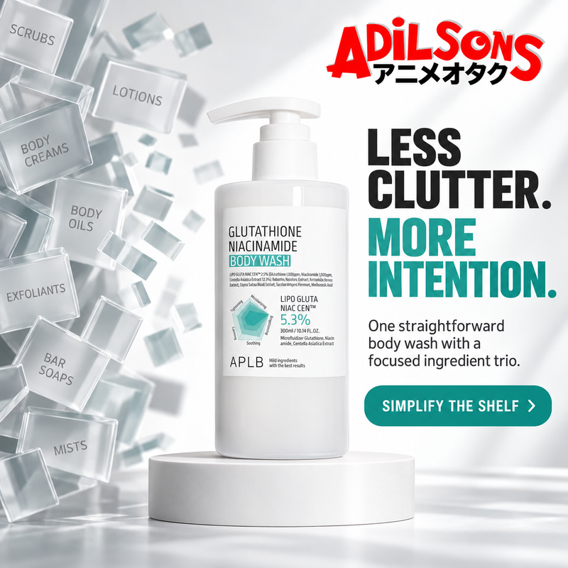 Adilsons creative for APLB Glutathione Niacinamide Body Wash 300ml — LESS CLUTTER. MORE INTENTION.