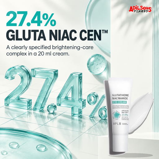 APLB Glutathione Niacinamide Eye Cream 20ml ad — Declared 27.4% complex