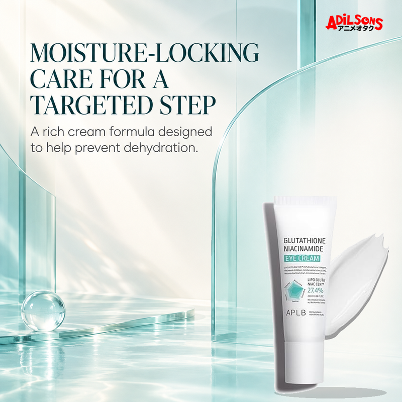 APLB Glutathione Niacinamide Eye Cream 20ml ad — Moisture-locking role