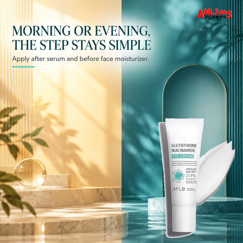 APLB Glutathione Niacinamide Eye Cream 20ml ad — AM or PM simplicity