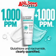APLB Glutathione Niacinamide Facial Cleanser 80ml ad: 1,000 PPM + 1,000 PPM.