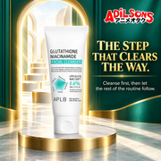 APLB Glutathione Niacinamide Facial Cleanser 80ml ad: THE STEP THAT CLEARS THE WAY.