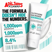 APLB Glutathione Niacinamide Facial Cleanser 80ml ad: THE FORMULA DOESN’T HIDE THE NUMBERS.