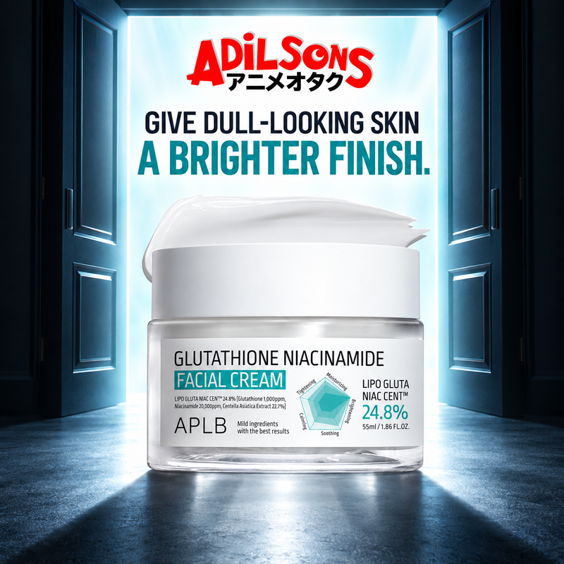 Adilsons creative for APLB Glutathione Niacinamide Facial Cream 55ml — GIVE DULL-LOOKING SKIN A BRIGHTER FINISH.
