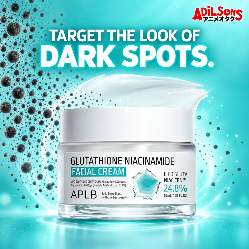 Adilsons creative for APLB Glutathione Niacinamide Facial Cream 55ml — TARGET THE LOOK OF DARK SPOTS.