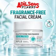 Adilsons creative for APLB Glutathione Niacinamide Facial Cream 55ml — FRAGRANCE-FREE FACIAL CREAM.