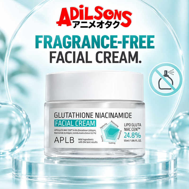 Adilsons creative for APLB Glutathione Niacinamide Facial Cream 55ml — FRAGRANCE-FREE FACIAL CREAM.