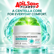 Adilsons creative for APLB Glutathione Niacinamide Facial Cream 55ml — A CENTELLA CORE FOR EVERYDAY COMFORT.
