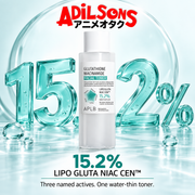 Adilsons Beauty APLB Glutathione Niacinamide Facial Toner 160ml ad: 15.2% LIPO GLUTA NIAC CEN™ / Three named actives. One water-thin toner.