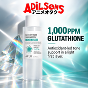 Adilsons Beauty APLB Glutathione Niacinamide Facial Toner 160ml ad: 1,000PPM GLUTATHIONE / Antioxidant-led tone support in a light first layer.