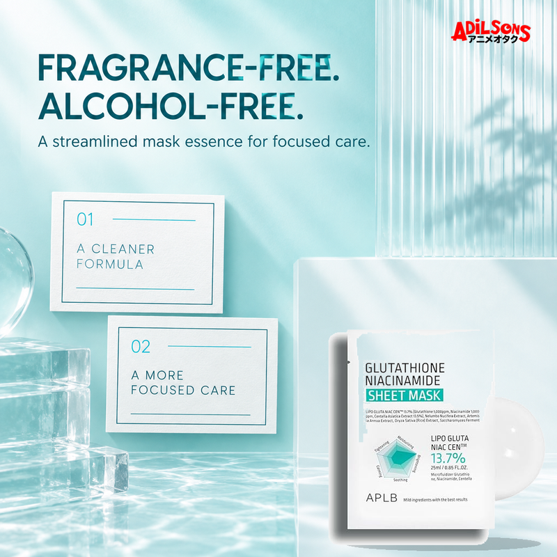 APLB Glutathione Niacinamide Sheet Mask 25ml ad — Formula exclusions