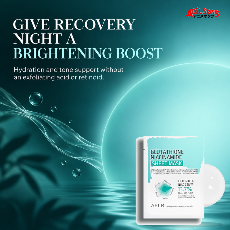 APLB Glutathione Niacinamide Sheet Mask 25ml ad — Recovery-night booster