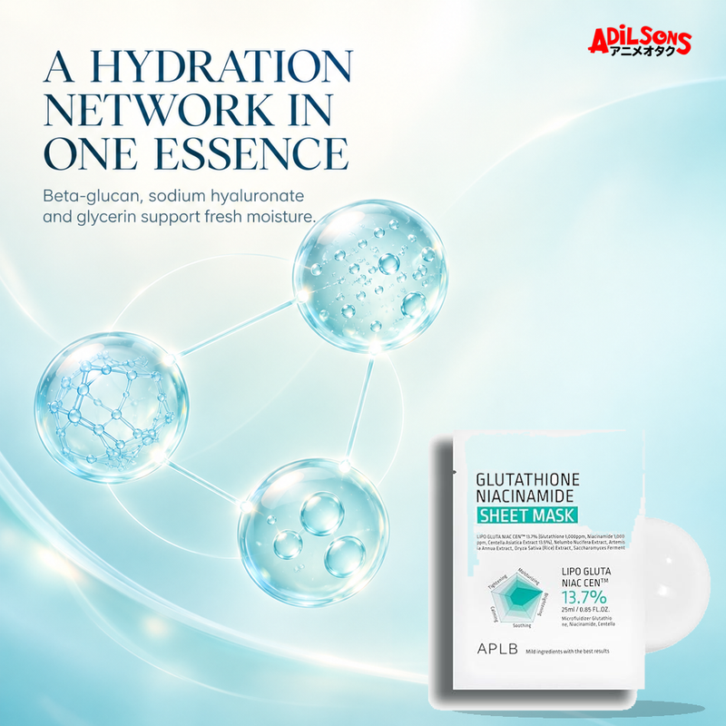 APLB Glutathione Niacinamide Sheet Mask 25ml ad — Hydration ingredient network
