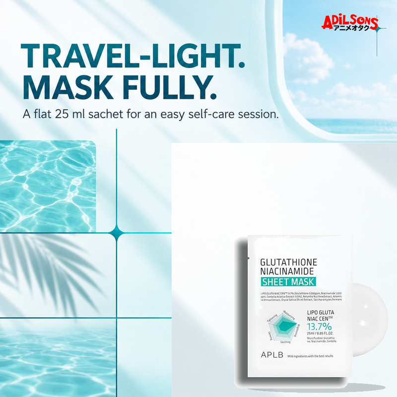 APLB Glutathione Niacinamide Sheet Mask 25ml ad — Travel format