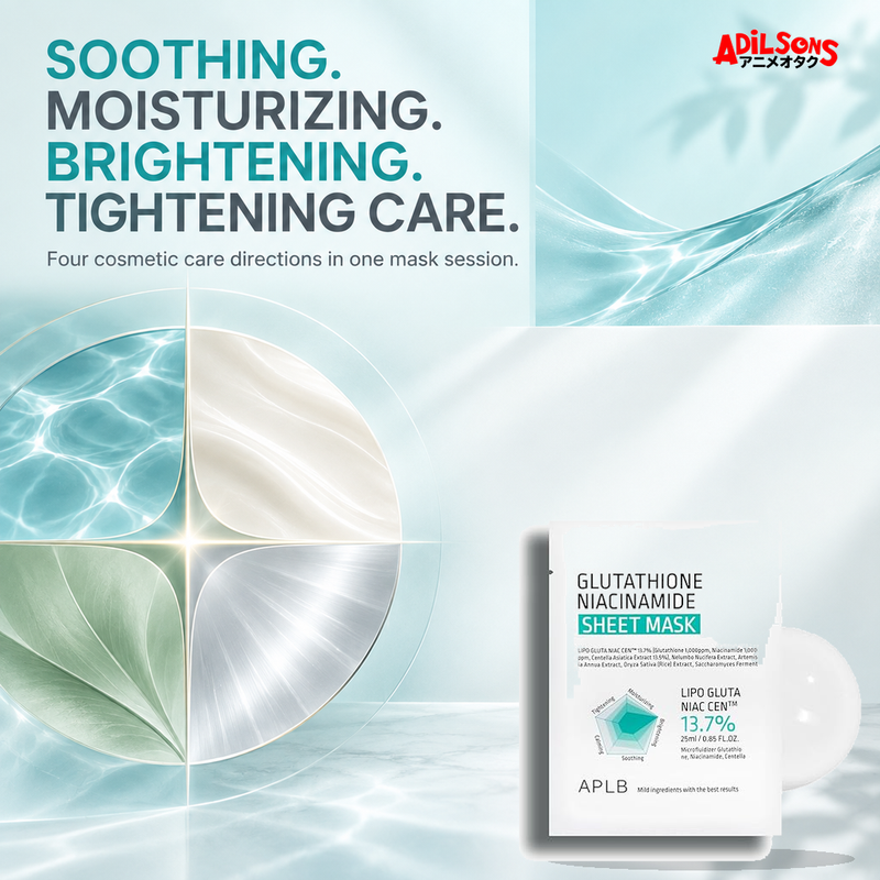 APLB Glutathione Niacinamide Sheet Mask 25ml ad — Four care directions