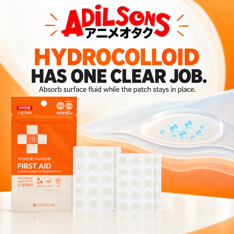 CARE ZONE Cover & Cure Anti-Blemish Patch 60EA ad: HYDROCOLLOID HAS ONE CLEAR JOB.