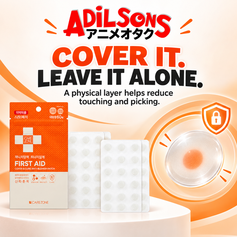 CARE ZONE Cover & Cure Anti-Blemish Patch 60EA ad: COVER IT. LEAVE IT ALONE.