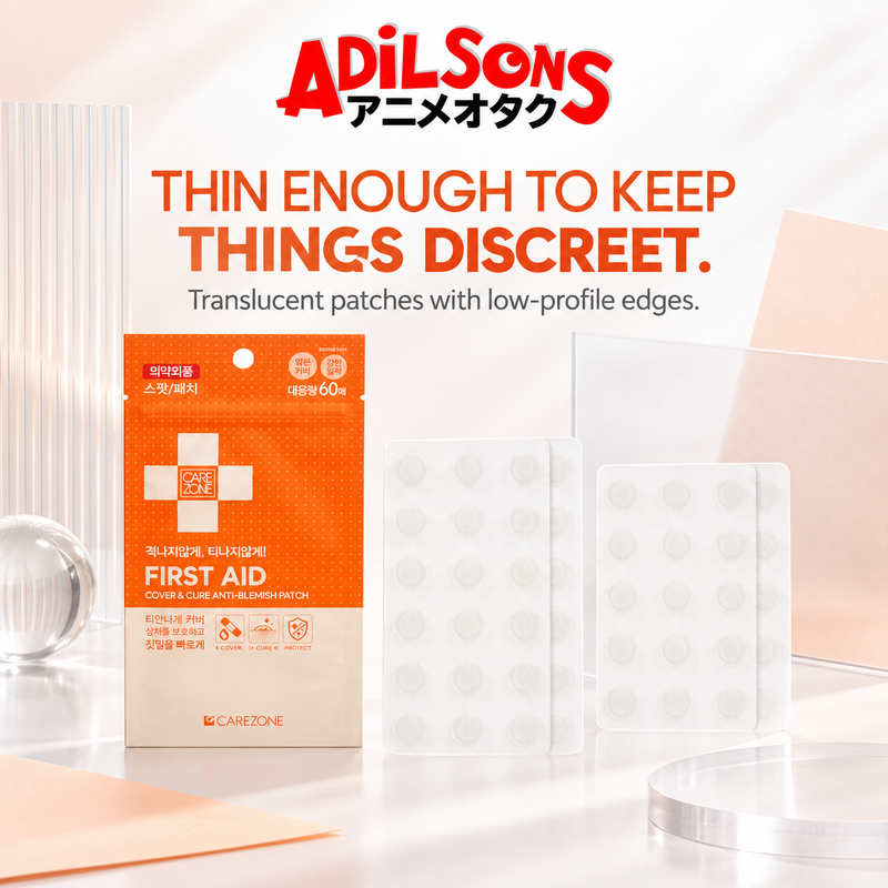CARE ZONE Cover & Cure Anti-Blemish Patch 60EA ad: THIN ENOUGH TO KEEP THINGS DISCREET.