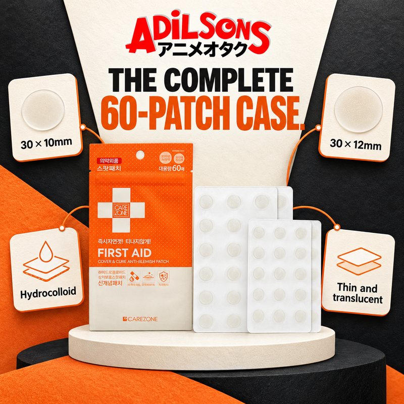 CARE ZONE Cover & Cure Anti-Blemish Patch 60EA ad: THE COMPLETE 60-PATCH CASE.