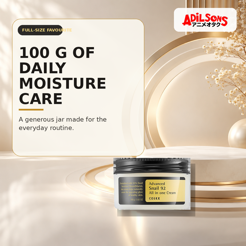 COSRX Advanced Snail 92 All In One Cream 100g ad — Generous 100g jar