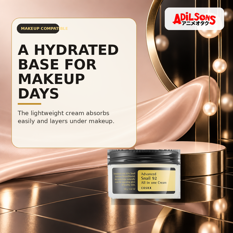 COSRX Advanced Snail 92 All In One Cream 100g ad — Smooth hydrated makeup base