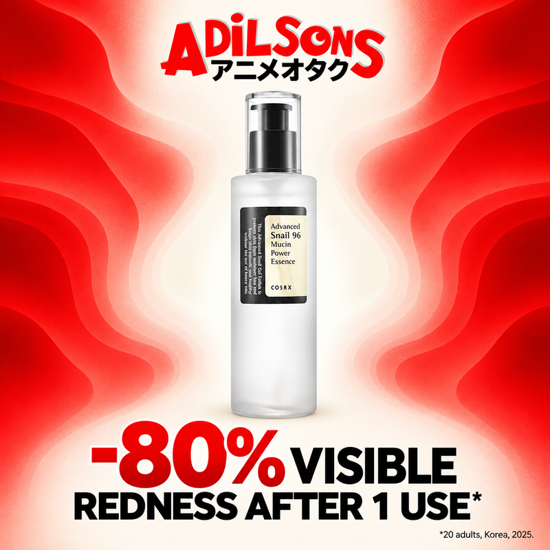 Adilsons creative for COSRX Advanced Snail 96 Mucin Power Essence 100ml — -80% VISIBLE REDNESS AFTER 1 USE*