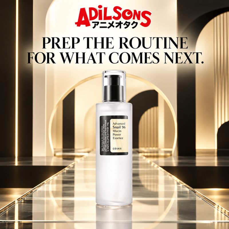 Adilsons creative for COSRX Advanced Snail 96 Mucin Power Essence 100ml — PREP THE ROUTINE FOR WHAT COMES NEXT.
