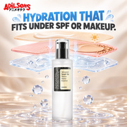 Adilsons creative for COSRX Advanced Snail 96 Mucin Power Essence 100ml — HYDRATION THAT FITS UNDER SPF OR MAKEUP.